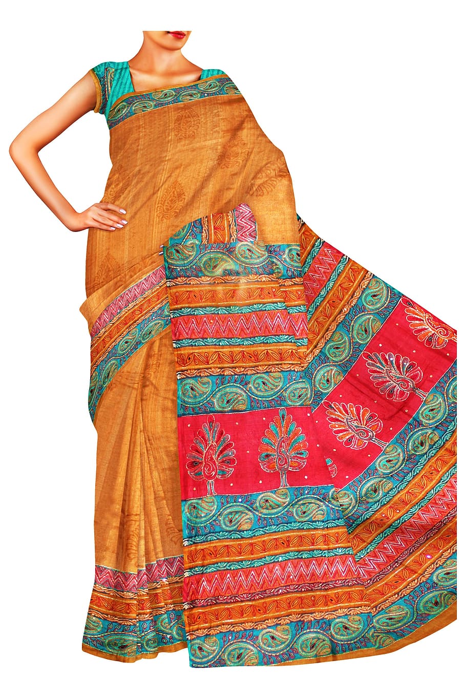 saree, indian, ethnic, clothing, fashion, silk, dress, woman, HD wallpaper