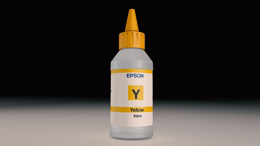 bottle, 3d model, cinema 4d, yellow, black background, communication HD wallpaper