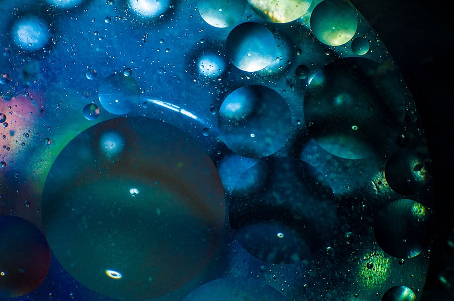 macro, wheels, colors, light, water, close-up, bubble, drop HD wallpaper
