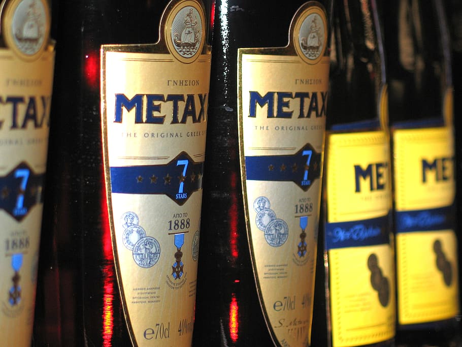 metaxa, spirits, bottle, alcohol, glass bottles, alcoholic HD wallpaper