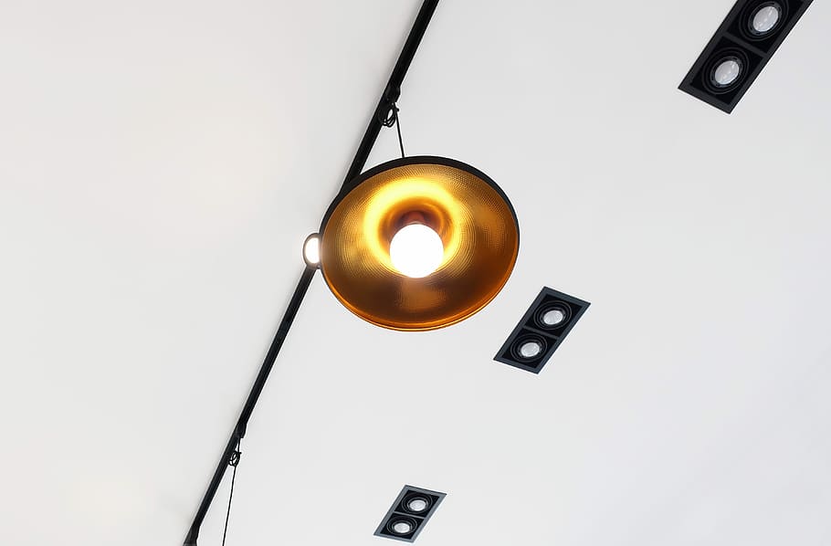 Interior, Lighting, Lights, Cafe, light bulb, ornament, no people HD wallpaper