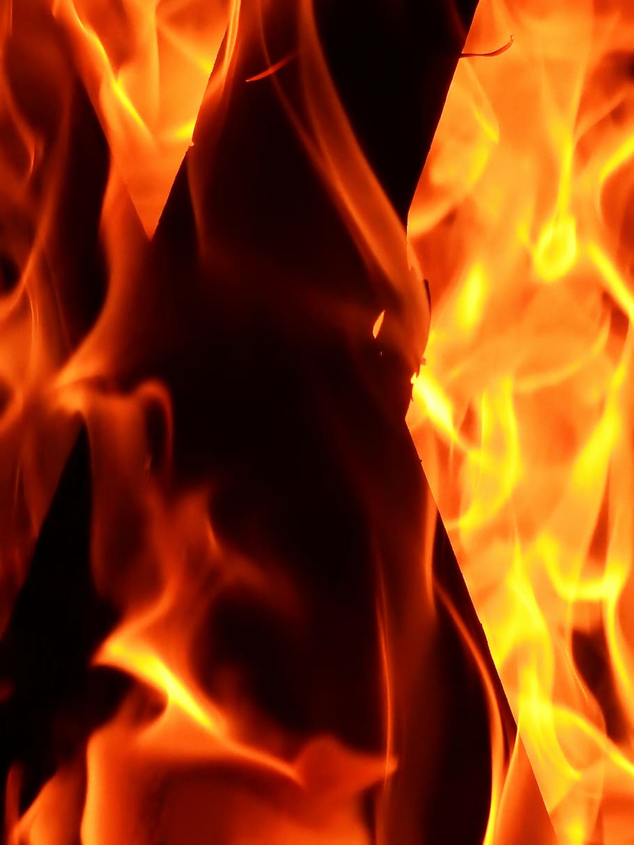 fire, flame, burn, wood fire, hot, brand, beautiful, background HD wallpaper