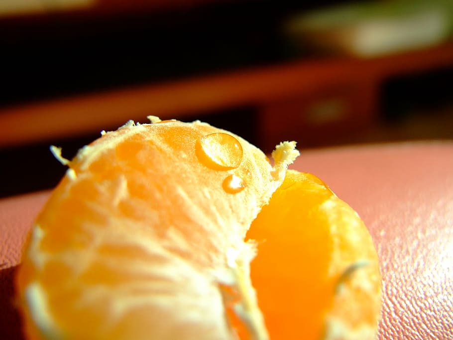 tangerine, fruit, trickle, orange, food and drink, close-up HD wallpaper