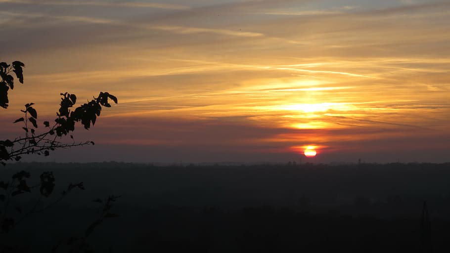 sunset, vista, evening, sky, beauty in nature, silhouette, scenics - nature HD wallpaper