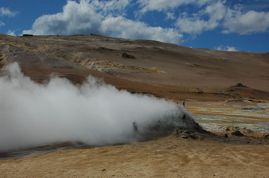 iceland, volcano, elementary, steam, energy, geothermal energy HD wallpaper