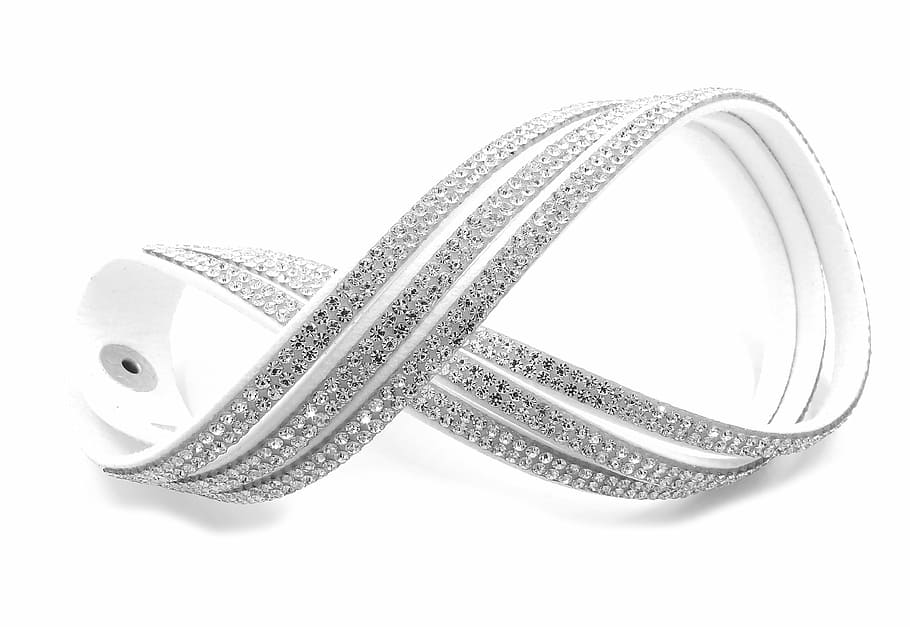 white and gray leather strap, stainless, background, bracelet HD wallpaper