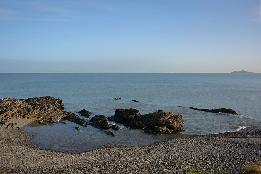 coast, sea, malahide, ocean, ireland, coastal, atlantic, nature