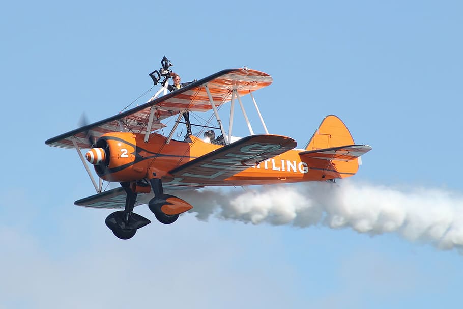 breitling wingwalkers, aircraft, planes, air show, stunts, aviation
