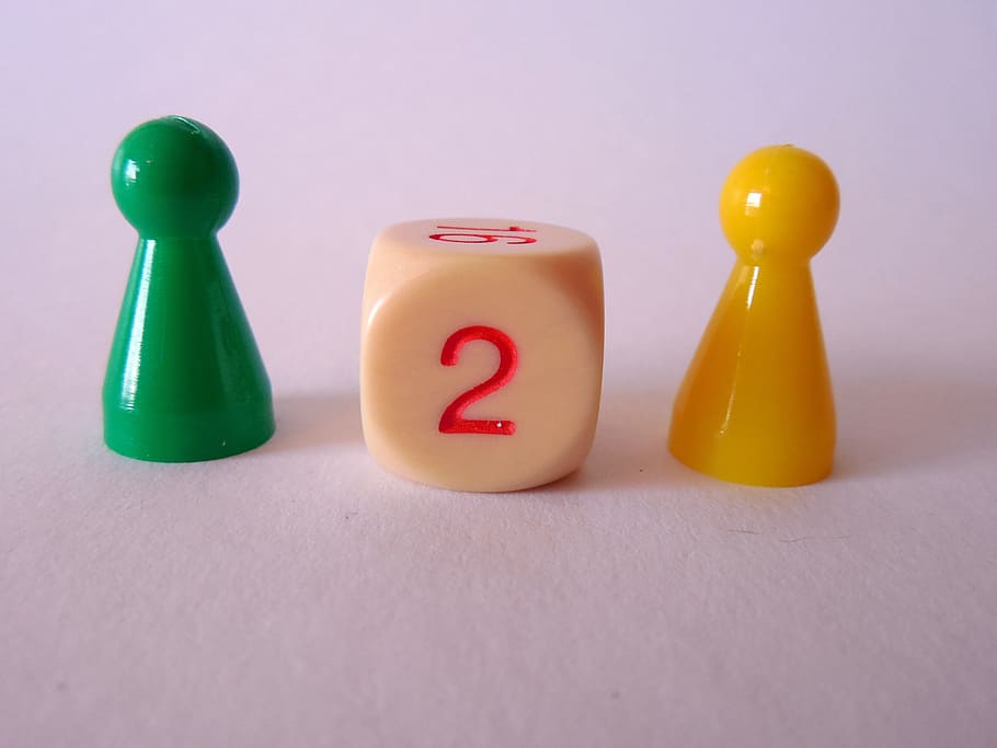 two, figures, cube, play, pair, game characters, leisure Games HD wallpaper