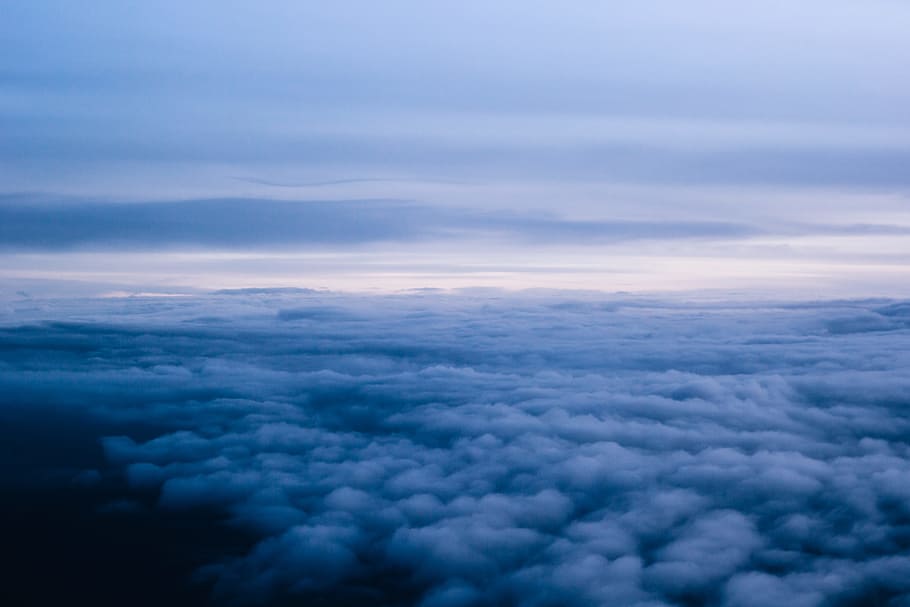 photography of sky, cloud formations, cloudscape, blue, nature HD wallpaper