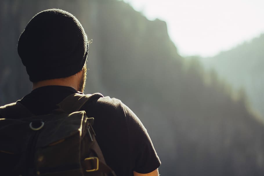 man in black t shirt, men, outdoors, one Person, people, adult HD wallpaper