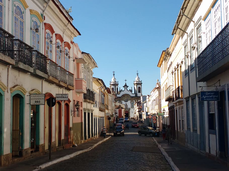 historic city, street, são joão del rey, minas, tourism, trip, HD wallpaper
