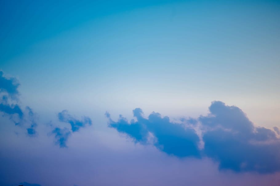 white clouds from above, white cloud, cloudscape, blue, purple HD wallpaper