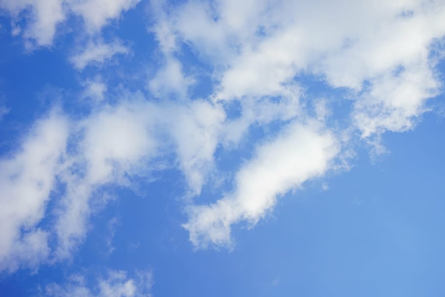 sky, clouds, cloudiness, blue, summer day, cloud - sky, low angle view HD wallpaper