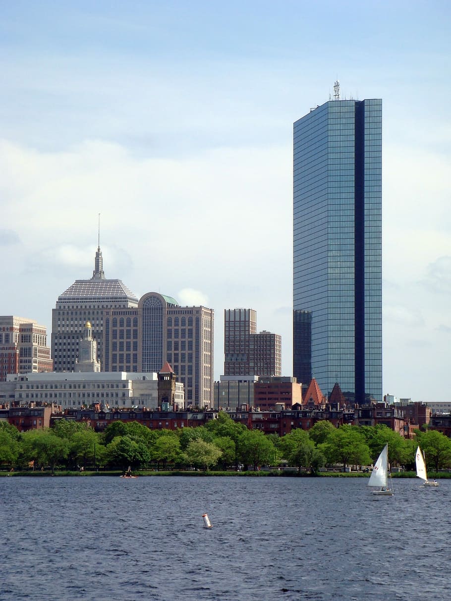 HD wallpaper: Boston, Charles River, sky, bill, skyscraper ...