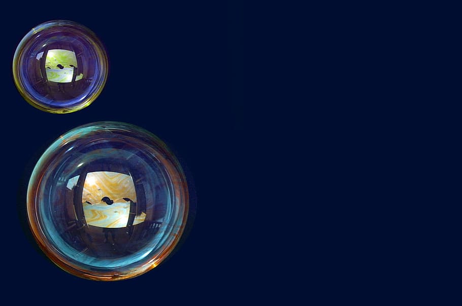 Bubble, Soap, Background, Dark, Rainbow, sphere, abstract, directly above HD wallpaper