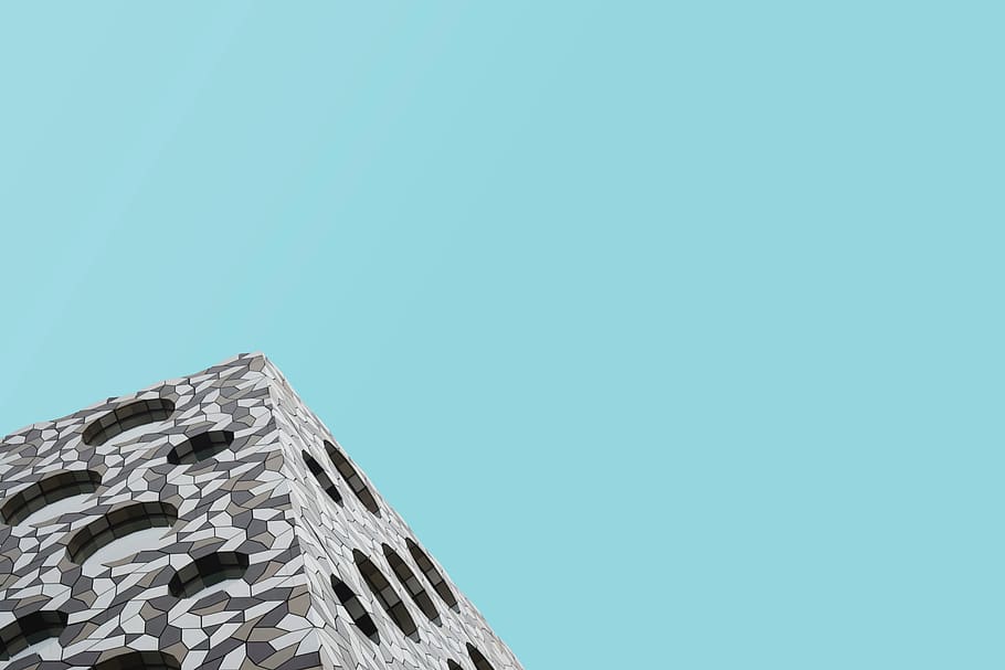 architecture, building, infrastructure, blue, sky, copy space HD wallpaper
