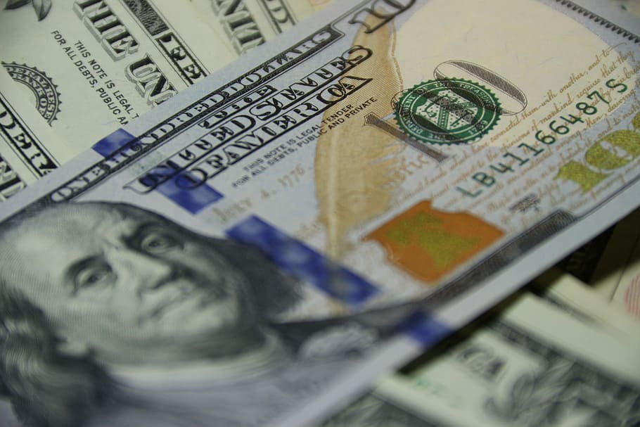 100 US dollar banknote, macro photography of 100 US dollar banknotes HD wallpaper