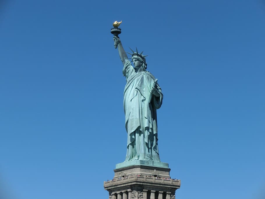 Statue of Liberty, New York, dom, america, united states, nyc, HD wallpaper