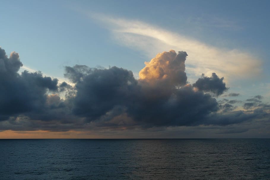 Weather, Cumulus Clouds, Sky, clouds form, evening sky, weather mood HD wallpaper