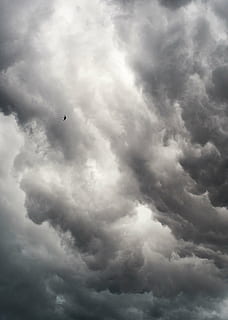 gray clouds, air, sky, background, high, it's in the air, grey HD wallpaper