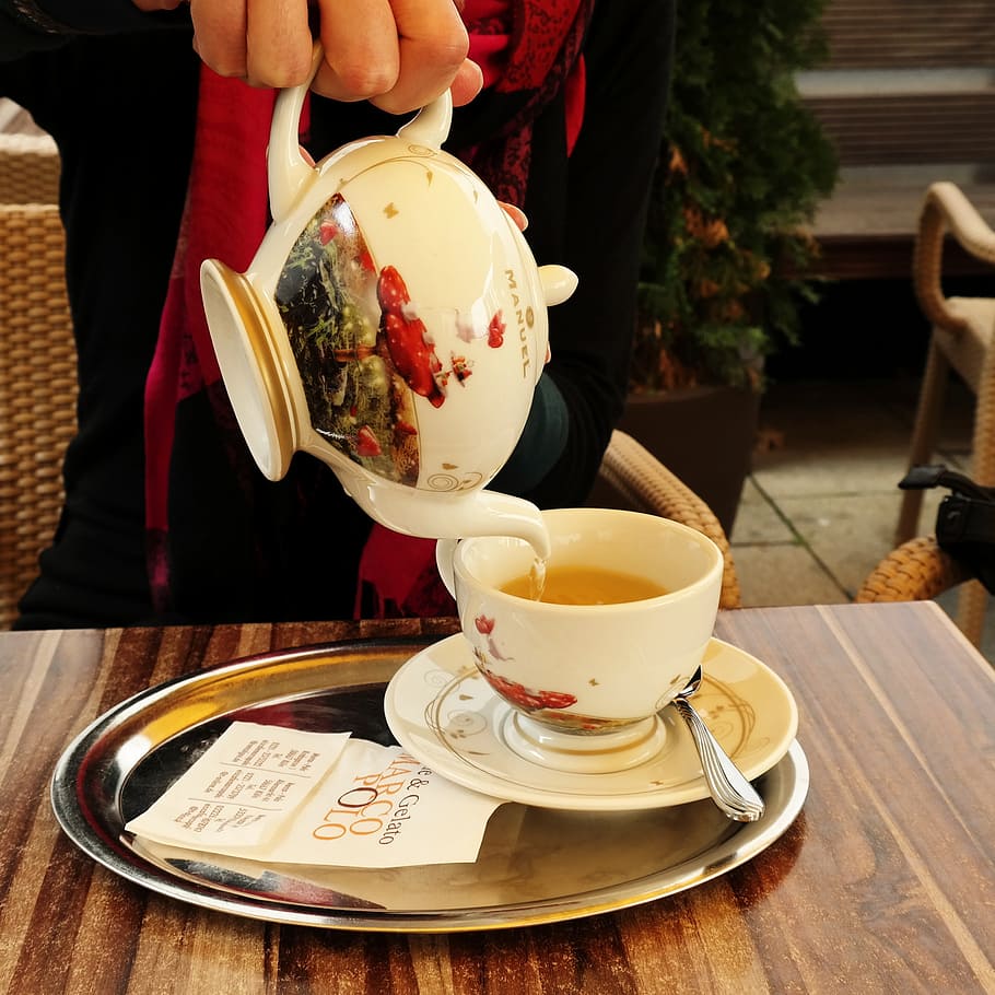 teapot, teacup, give a, tee, teeservice, teatime, cafe, food and drink HD wallpaper