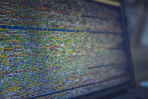 Long colorful lines of code on a computer screen, untitled, closeup photography HD wallpaper