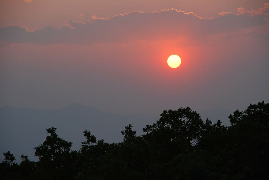 sunset, landscape, nature, sky, summer, blue, light, sunset landscape HD wallpaper