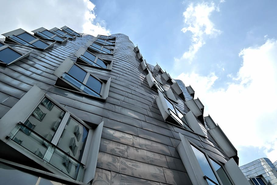 architecture, building, oblique, modern, düsseldorf, port HD wallpaper