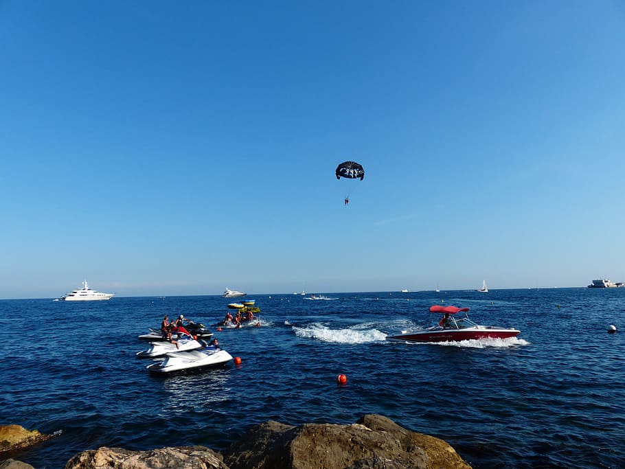 Parasailing, Controllable Parachuting, high, parachute, fly HD wallpaper