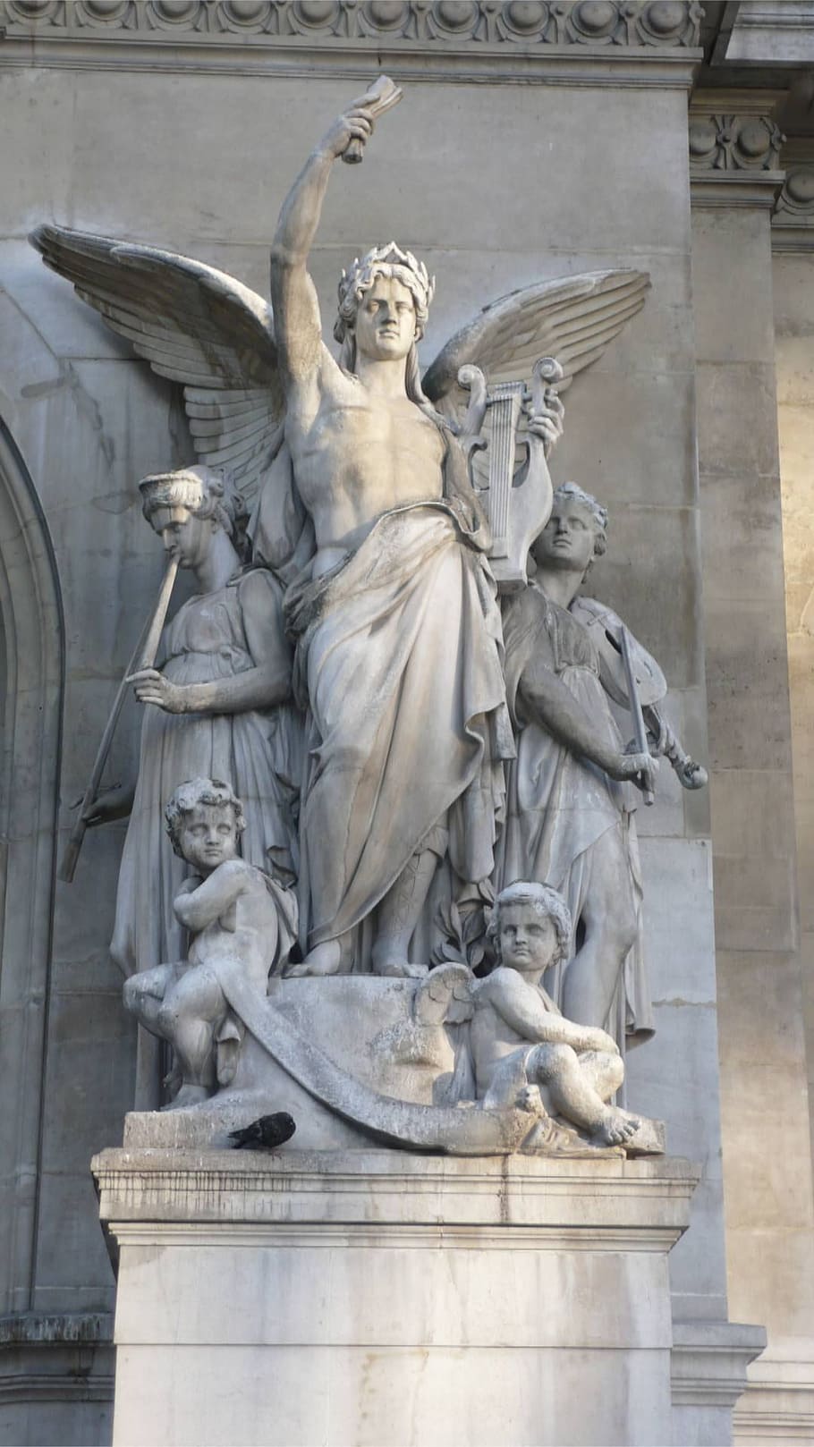 statue, classical, sculpture, marble, architecture, mythology HD wallpaper