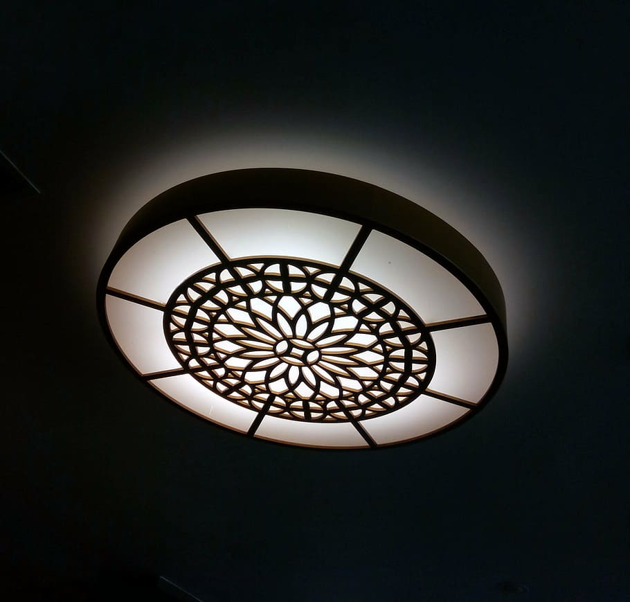 abstract, light, lamp, backdrop, effect, modern, pattern, glow HD wallpaper