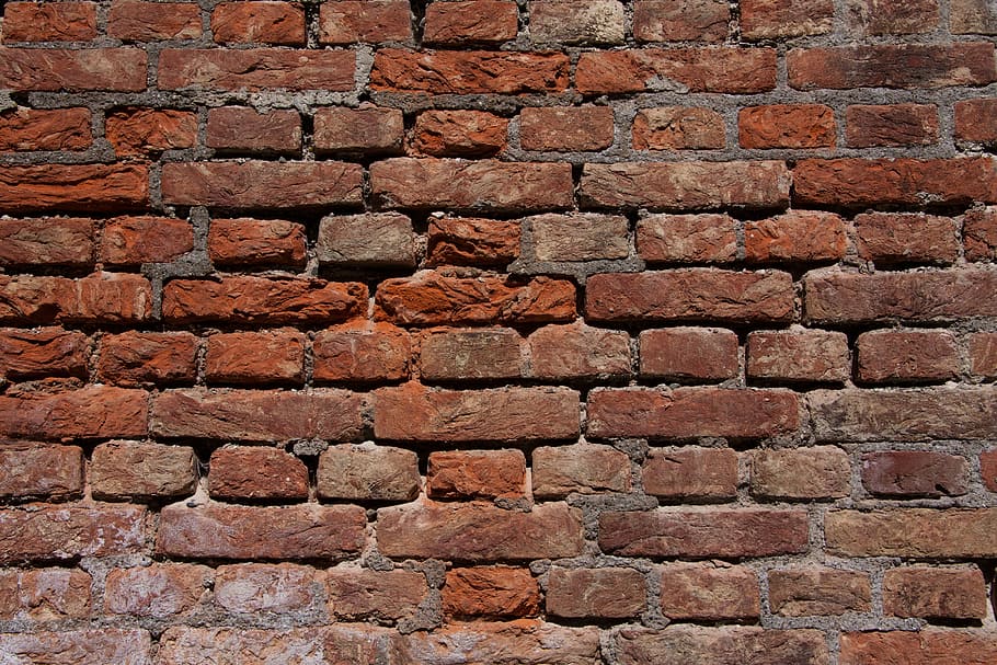 brick, aging, architecture, background, pattern, red, structure HD wallpaper