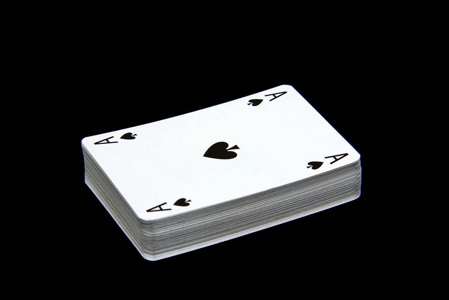 ace of spade playing card, game, poker, peak, gaming, bridge, HD wallpaper