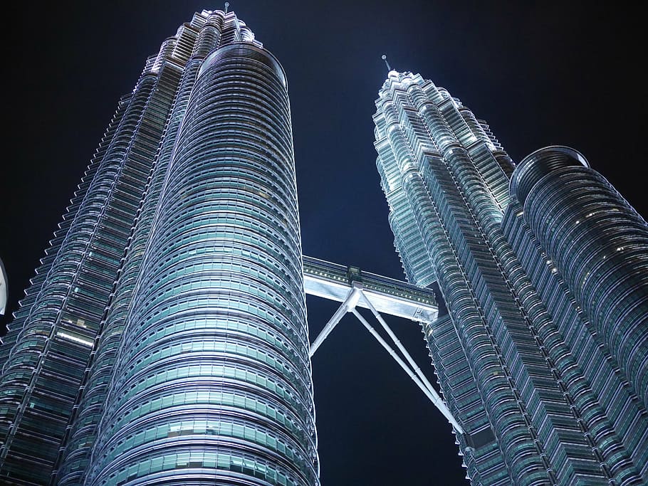 Petronas Twin Tower, Malaysia, petronas twin towers, klcc, kuala lumpur, HD wallpaper