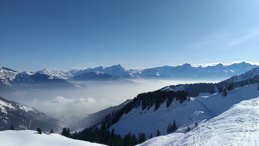 Mountain, Snow, Alps, Winter, Landscape, nature, european Alps HD wallpaper