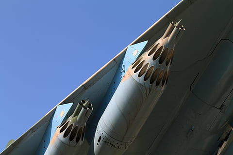fighter, jet, plane, airplane, defense, rocket, rocket pod HD wallpaper