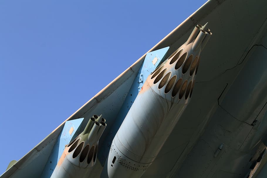 fighter, jet, plane, airplane, defense, rocket, rocket pod HD wallpaper