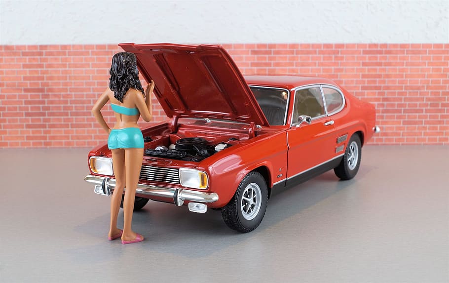 Model Car, Ford, Capri, Capri, Model, Diorama, auto, oldtimer HD wallpaper