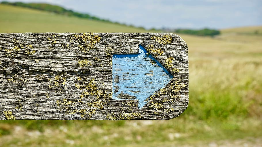 gray engraved pointing right arrow, sign post, road, direction HD wallpaper