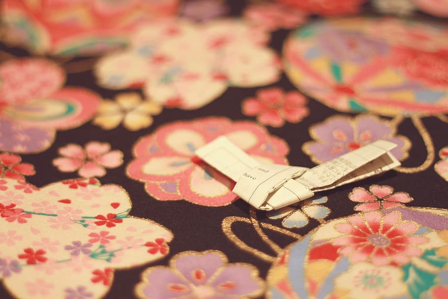 close up photo of paper artwork, pattern, backgrounds, textile HD wallpaper