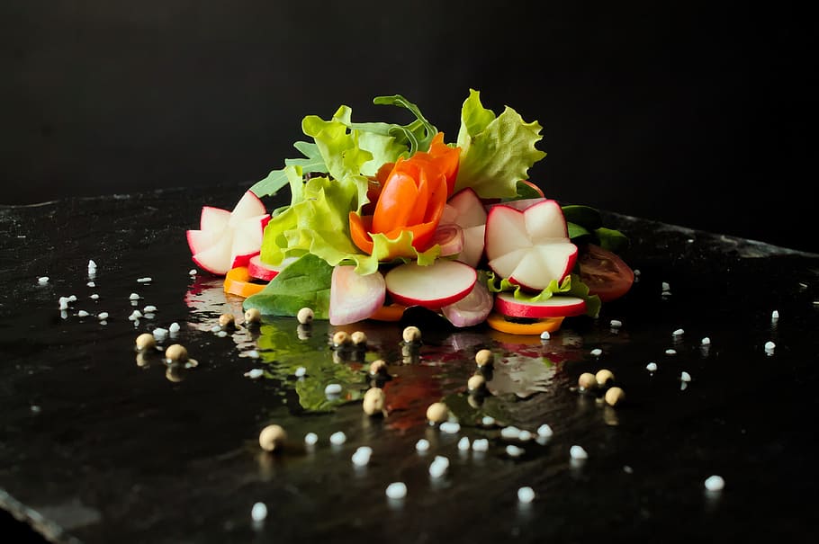 Salad, Close, Vegetables, food and drink, healthy eating, no people HD wallpaper