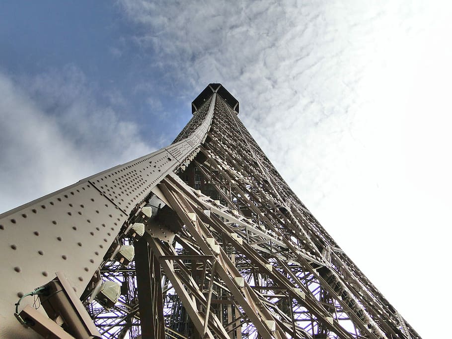 Paris, Eiffel, Europe, sky, low angle view, built structure HD wallpaper