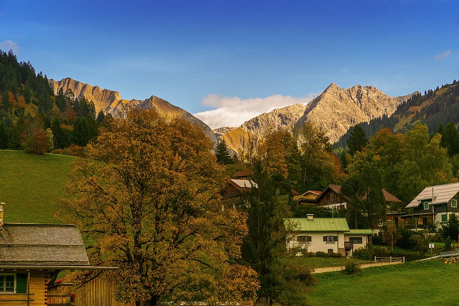 oberstdorf, allgäu, alpine, mountains, landscape, hiking, nature, HD wallpaper