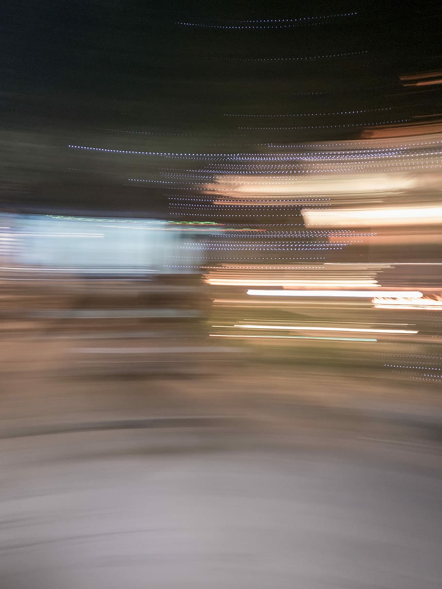 untitled, blurry, lights, night, dark, 2017, motion, speed HD wallpaper