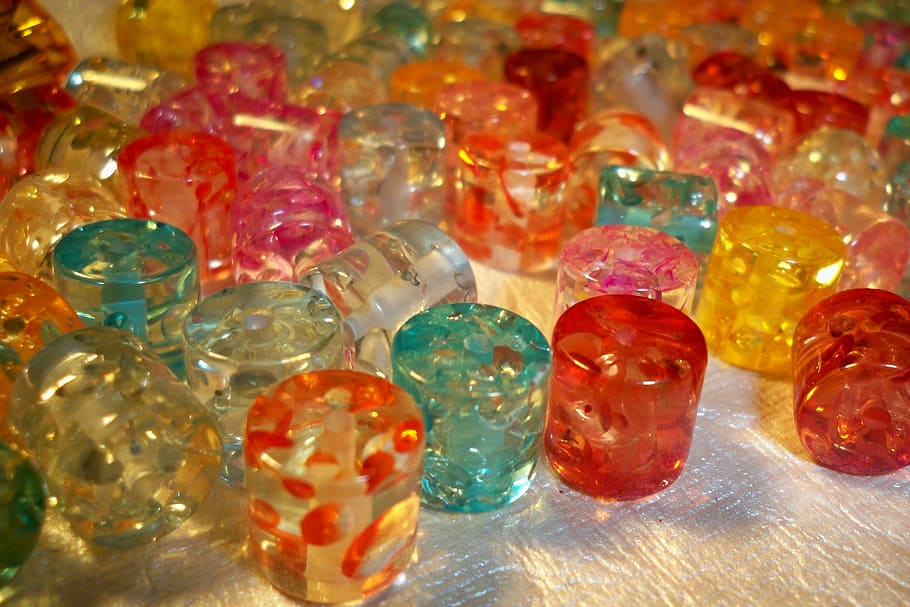 beads, multicolored beads, craft, jewelry, plastic, beading HD wallpaper