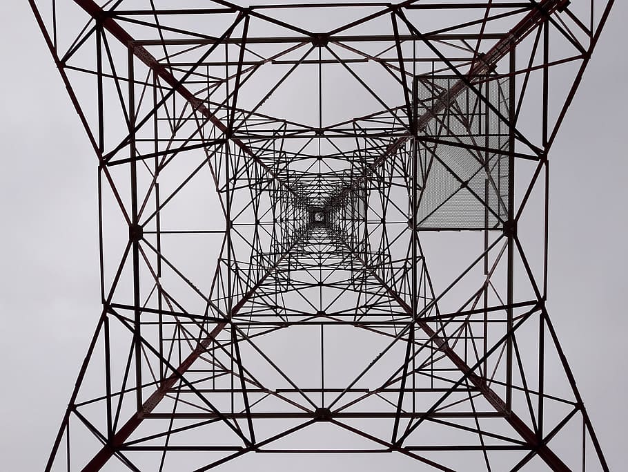 Transmission Tower, Angles, Technology, structure, electricity, HD wallpaper