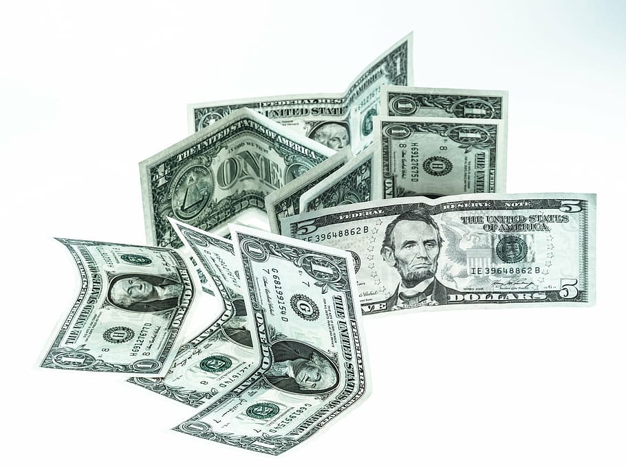 US dollar banknotes, bank note, us-dollar, bills, finance, funds HD wallpaper