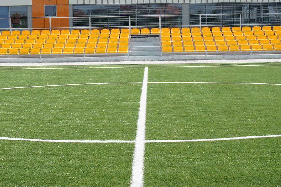 football field, the pitch, sport, stadion, game, the ball, match, HD wallpaper
