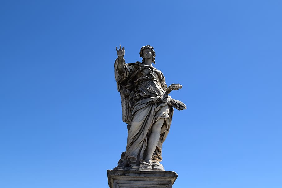 rome, angel, sculpture, statue, human representation, art and craft HD wallpaper